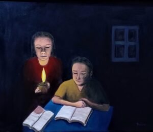 Estudo à luz de lamparina